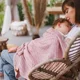 Patura tricotate din bumbac BabyOno White foto