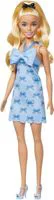 Papusa Barbie "Fashionista in rochie cu funda albastra" foto