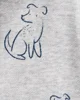 Carter's Hanorac cu gluga si fermoar Gray Dog Print foto