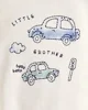 Carter's Set 2 piese Blue Car Little Brother - pantaloni si body foto