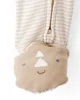Carter's Pijama din bumbac cu botosei Neutral Striped Rhino foto