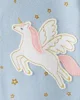 Carter’s Пижама из хлопка с носочками Blue Unicorn foto