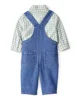 Carter's Set 2 piese Knit Denim Flannel - camasa si salopeta din denim foto