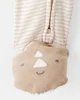 Carter's Pijama din bumbac cu botosei Neutral Striped Rhino foto