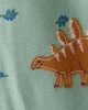 Carter's Пижама из хлопка с носочками Green Dinosaur foto