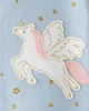 Carter's Пижама из хлопка с носочками Blue Unicorn foto