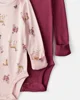 Carter's Комплект 2 бодиков с длинными рукавами из вискозы Purely Soft Deer Burgundy foto
