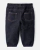 Carter's Set 3 piese Red Solid Denim - vesta fara maneci, pantaloni si body foto