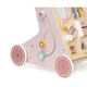 Antemergator din lemn cu activitati educative Viga Toys PolarB Pink foto