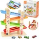Pista de curse cu rampe duble din lemn Viga Toys foto
