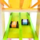 Pista de curse cu rampe duble din lemn Viga Toys foto