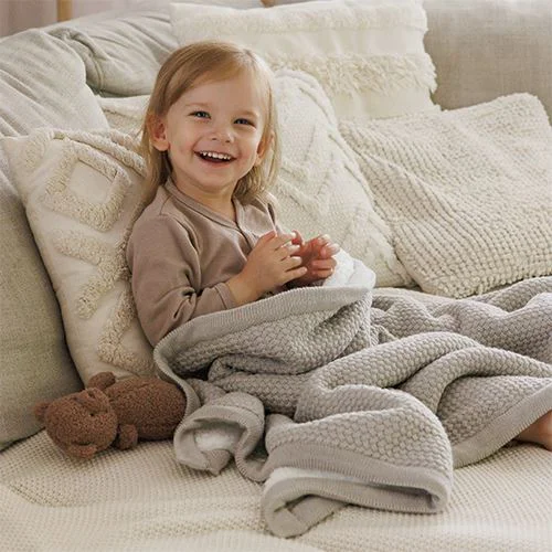 Patura din bumbac cu captuseala din fleece BabyOno Grey foto