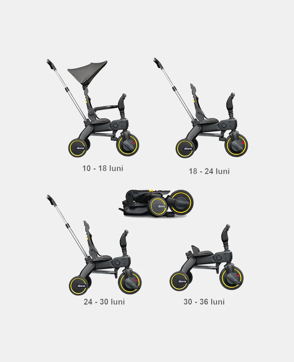 Tricicleta Doona Liki Trike S1 Grey Hound foto