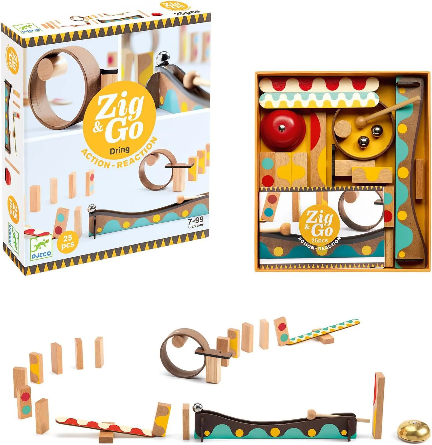 Set de constructie Djeco Zig & Go, 25 el. foto