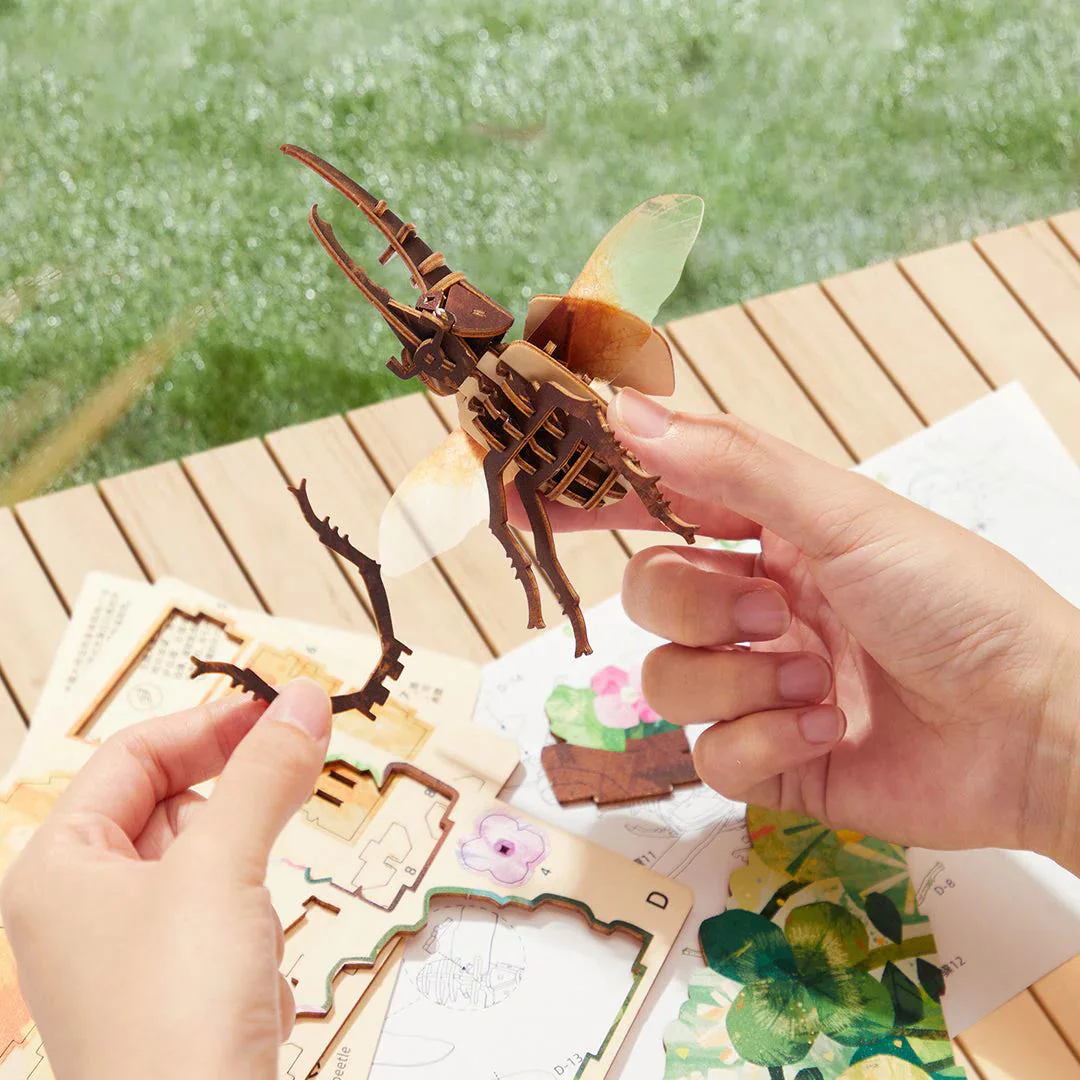 Puzzle 3D din lemn Mideer Bee, 48 el. foto