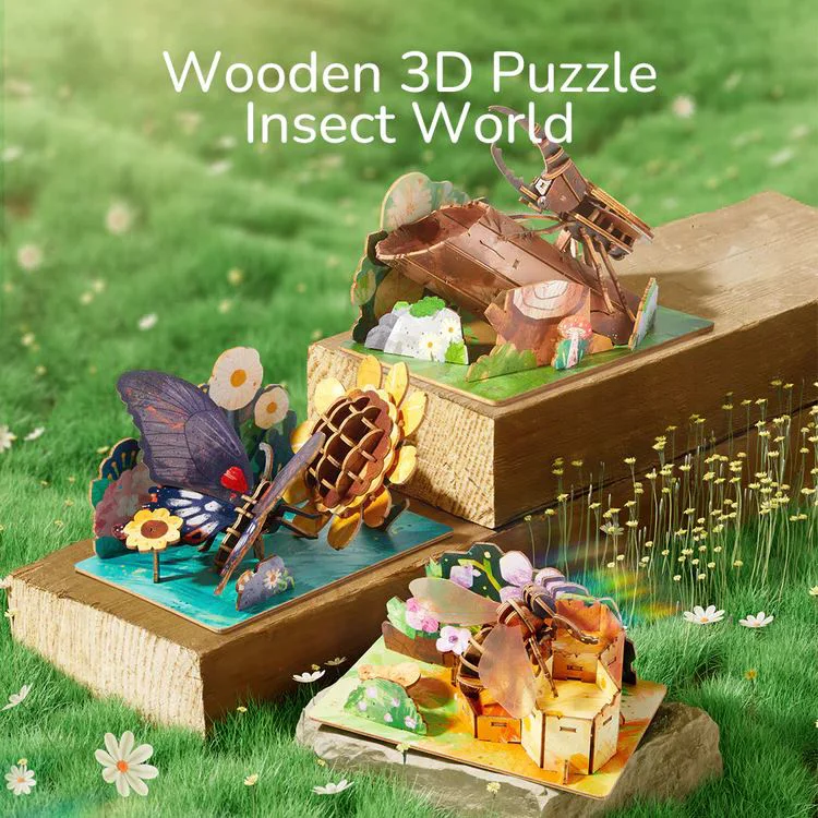 Puzzle 3D din lemn Mideer Bee, 48 el. foto