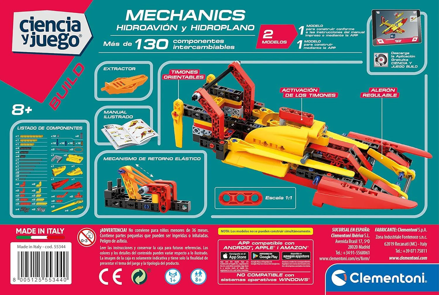 Constructor Clementoni Mechanics Hidroavion foto