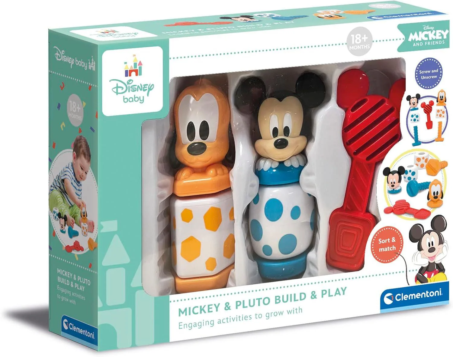 Игровой набор Clementoni Mickey & Pluto Build & Play foto