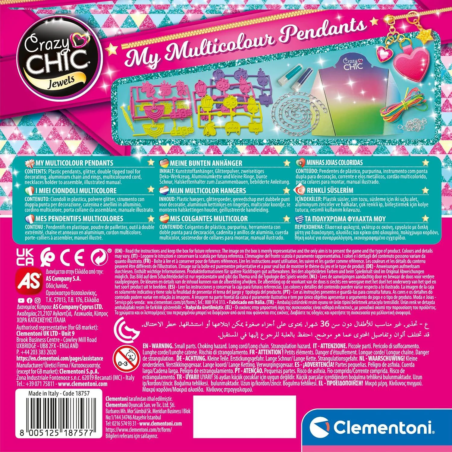 Set de creatie Clementoni Bratari My Multicolour Pendants foto