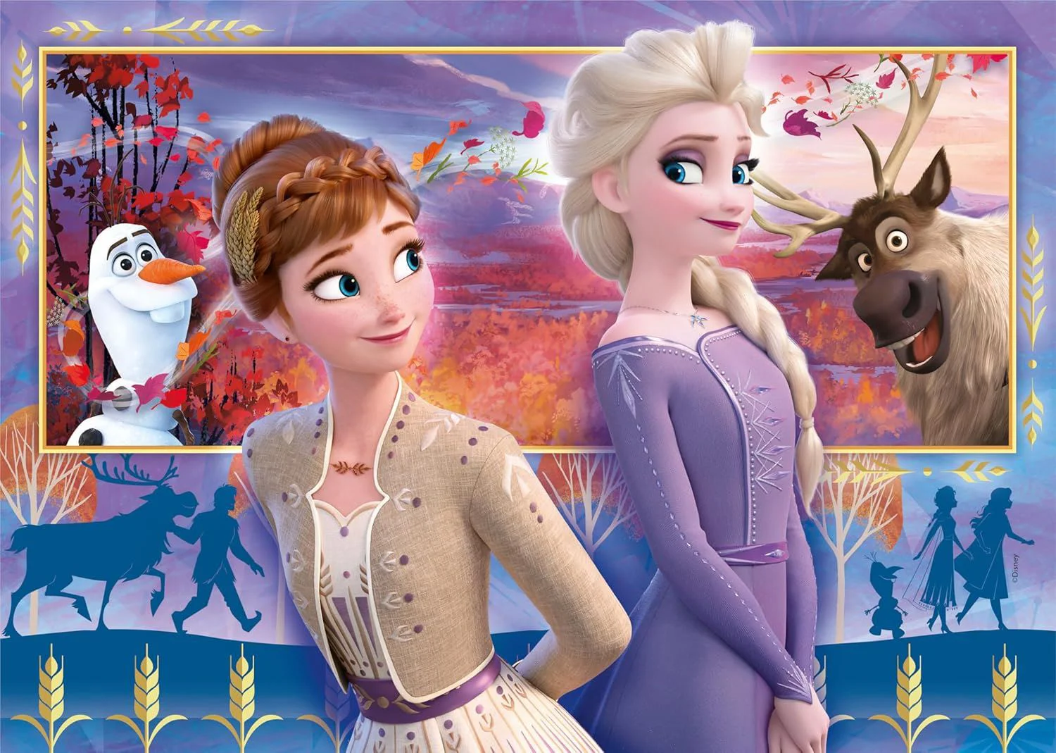 Puzzle 2 in 1 Clementoni Frozen, 60 el. foto