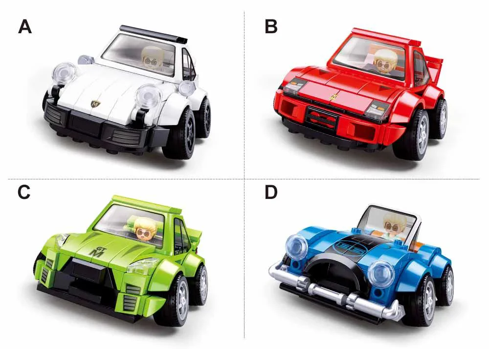 Constructor Sluban Automobil de oras, 4 modele, 157-169 el. foto