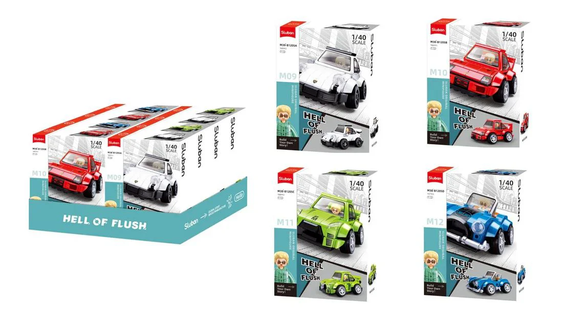 Constructor Sluban Automobil de oras, 4 modele, 157-169 el. foto