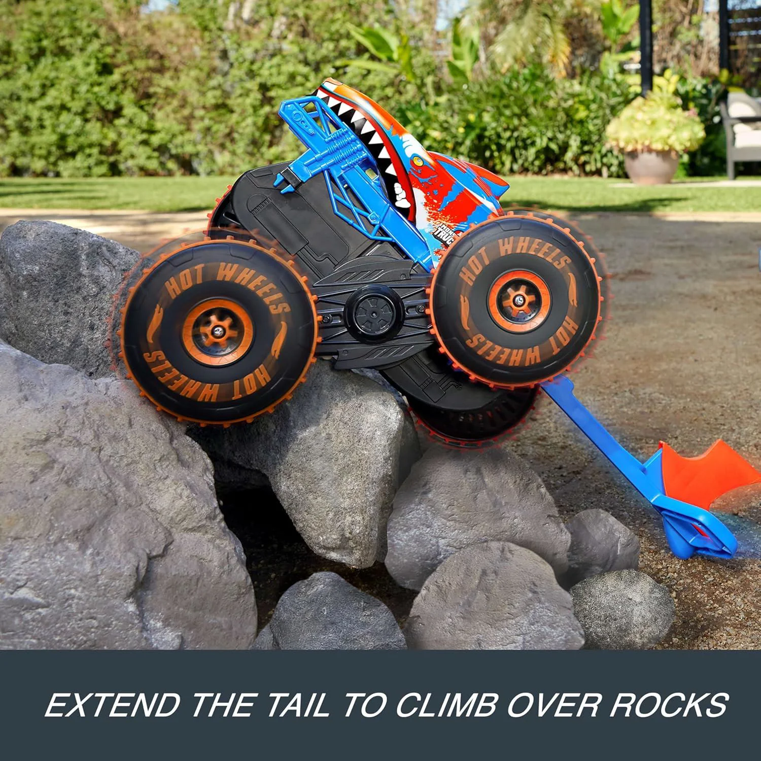 Masina Hot Wheels Monster Trucks Tiger Shark cu telecomanda 1:15 foto
