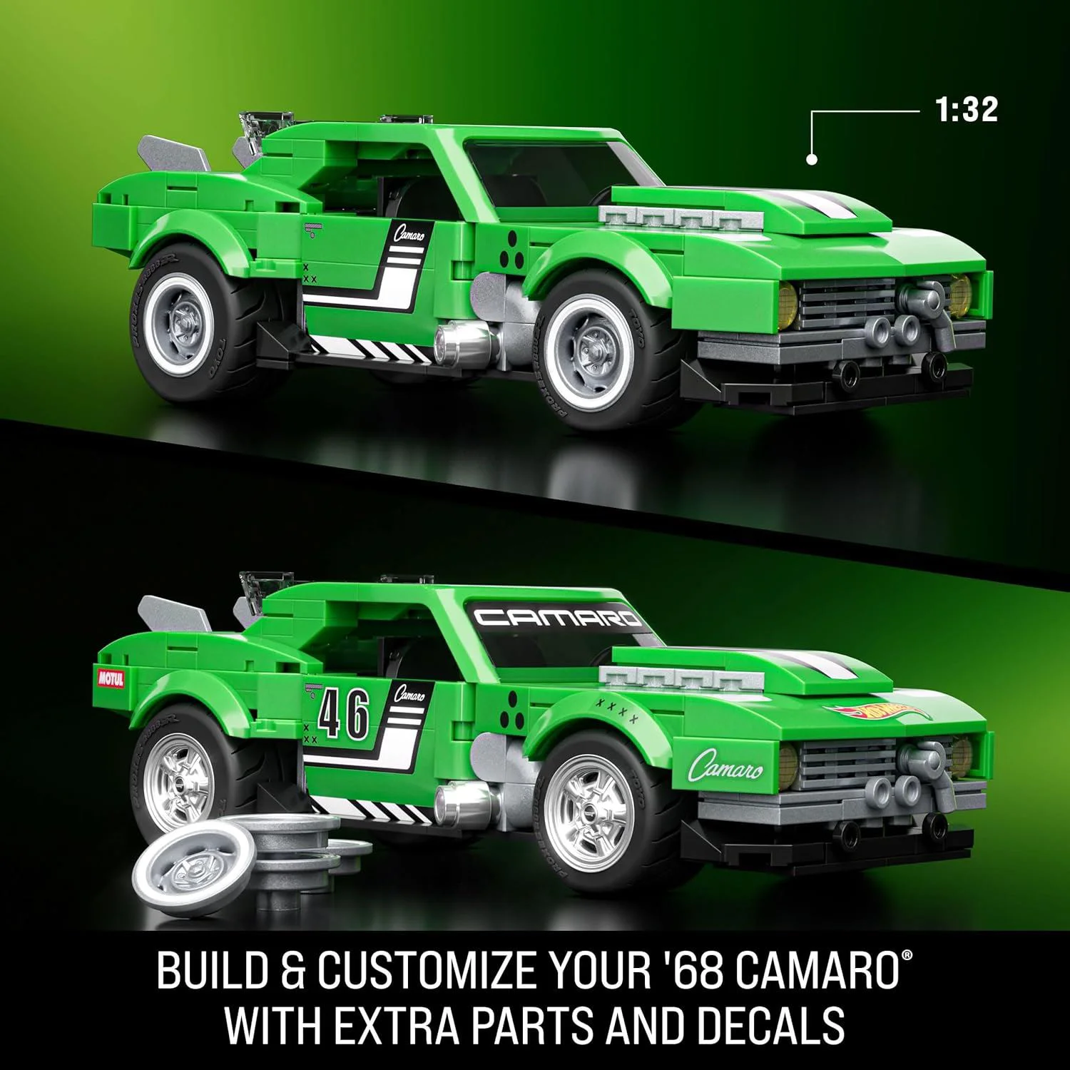 Set de constructie Hot Wheels Custom '68 Camaro 1:32 foto