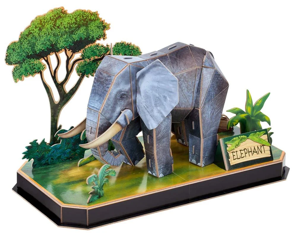 Puzzle 3D CubicFun Elefant, 42 el. foto