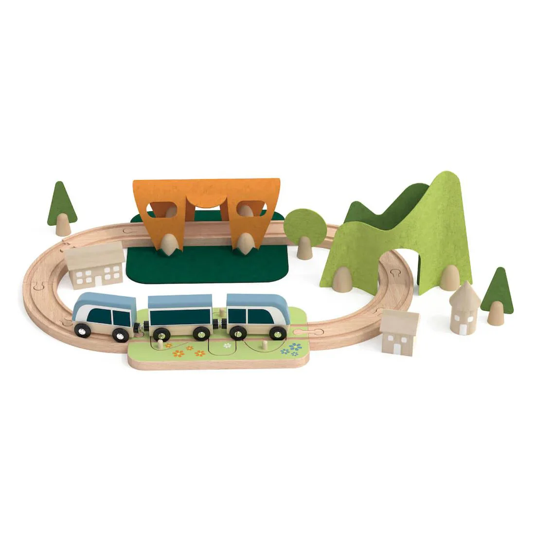 Cale ferata din lemn Classic World Little Train foto