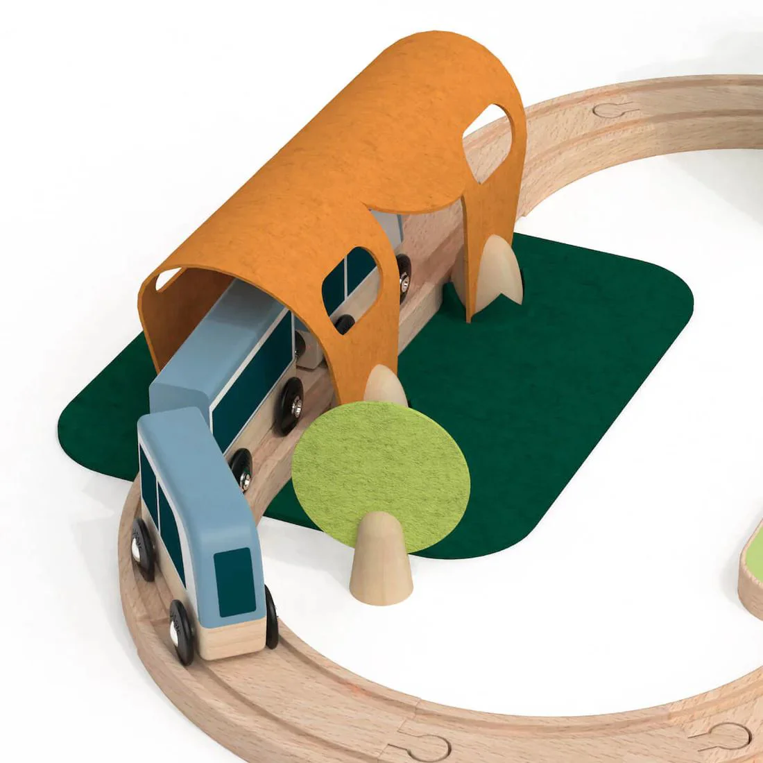 Cale ferata din lemn Classic World Little Train foto