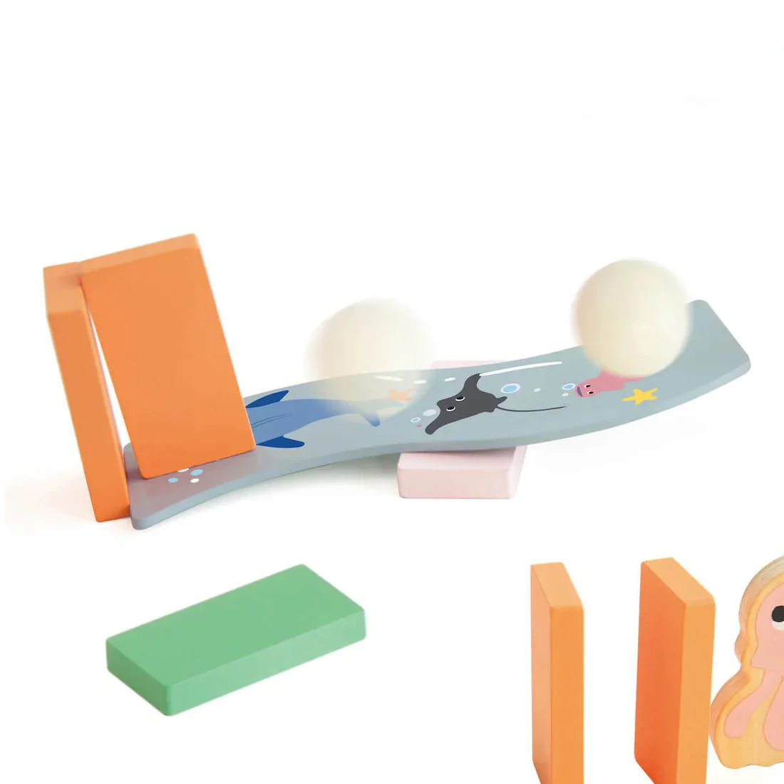 Joc din lemn Classic World Domino Ocean foto