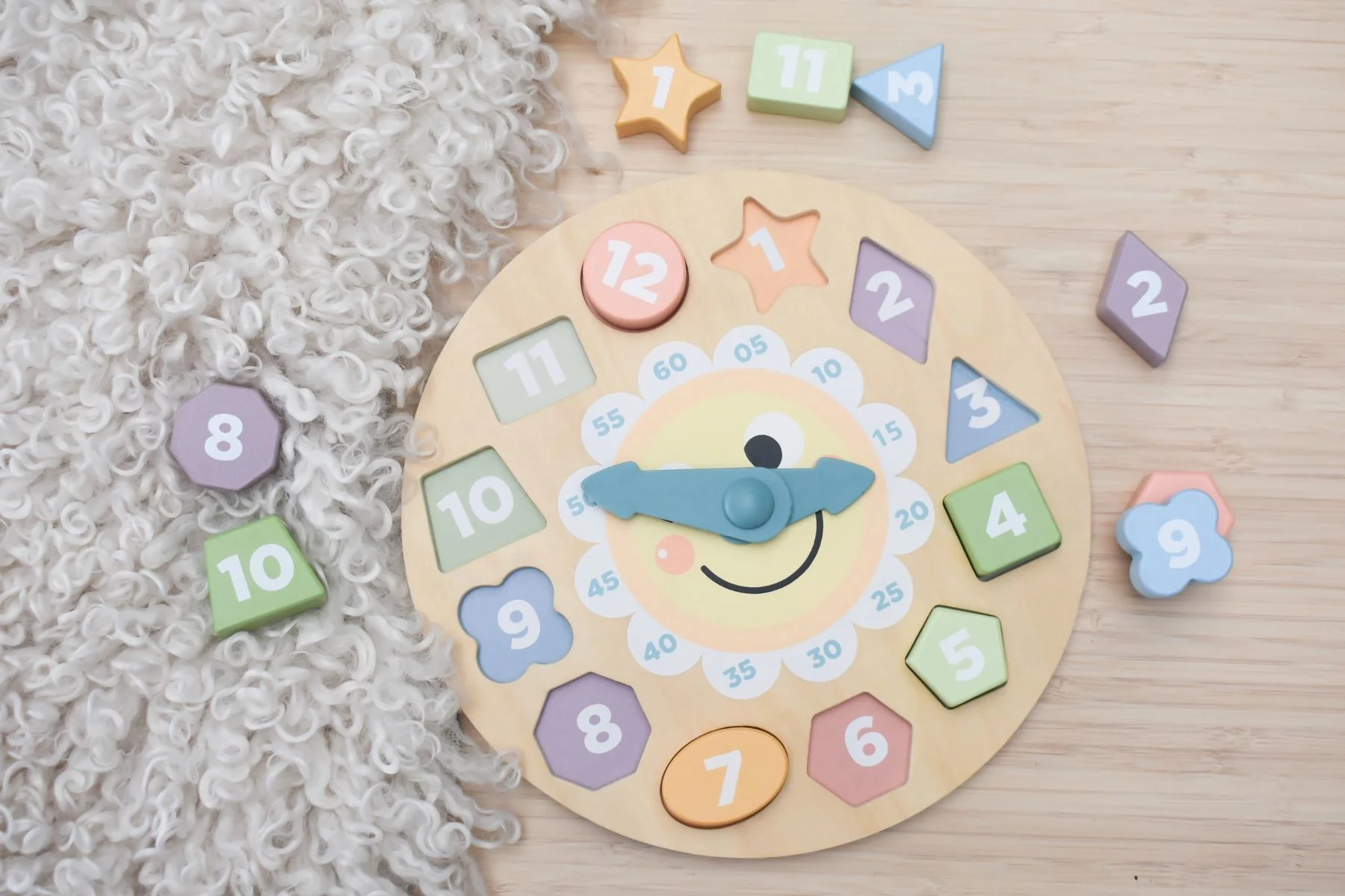 Ceas-sorter din lemn Tooky Toy foto