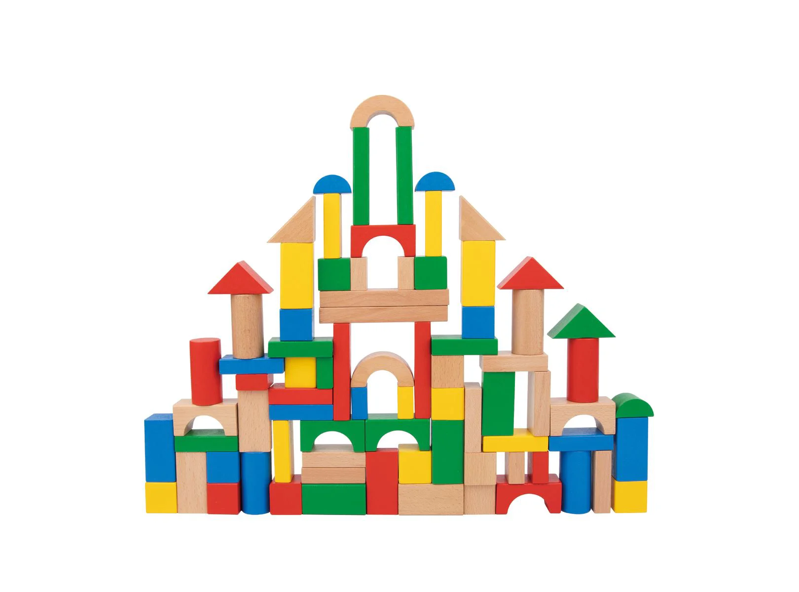 Constructor din lemn Tooky Toy, 100 buc. foto