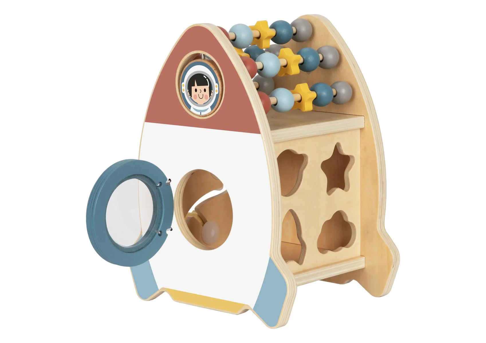 Sorter din lemn Tooky Toy Racheta spatiala foto