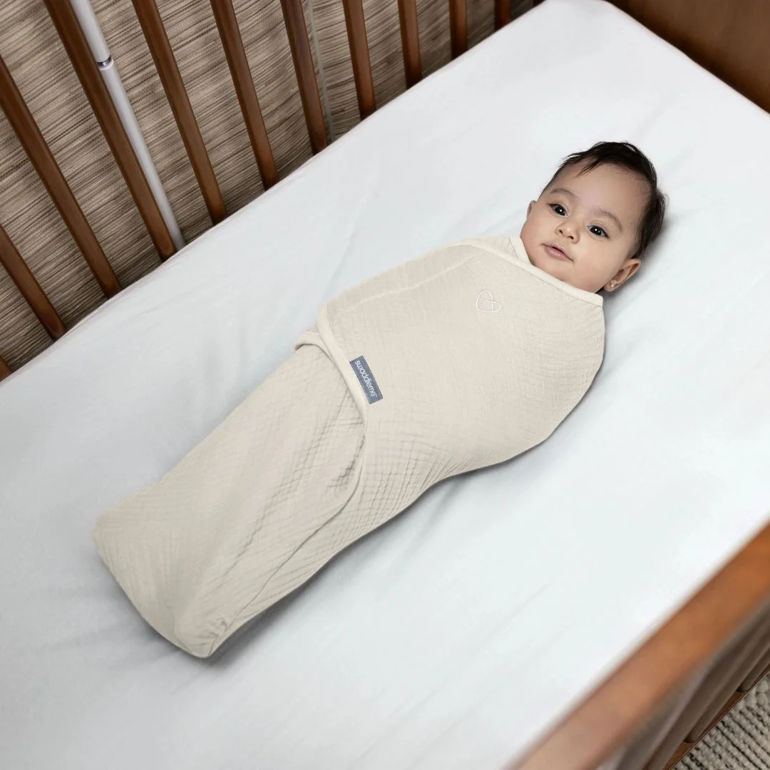 Sistem de infasare Ingenuity Swaddle Me Cream din muselina (0-3 luni) foto