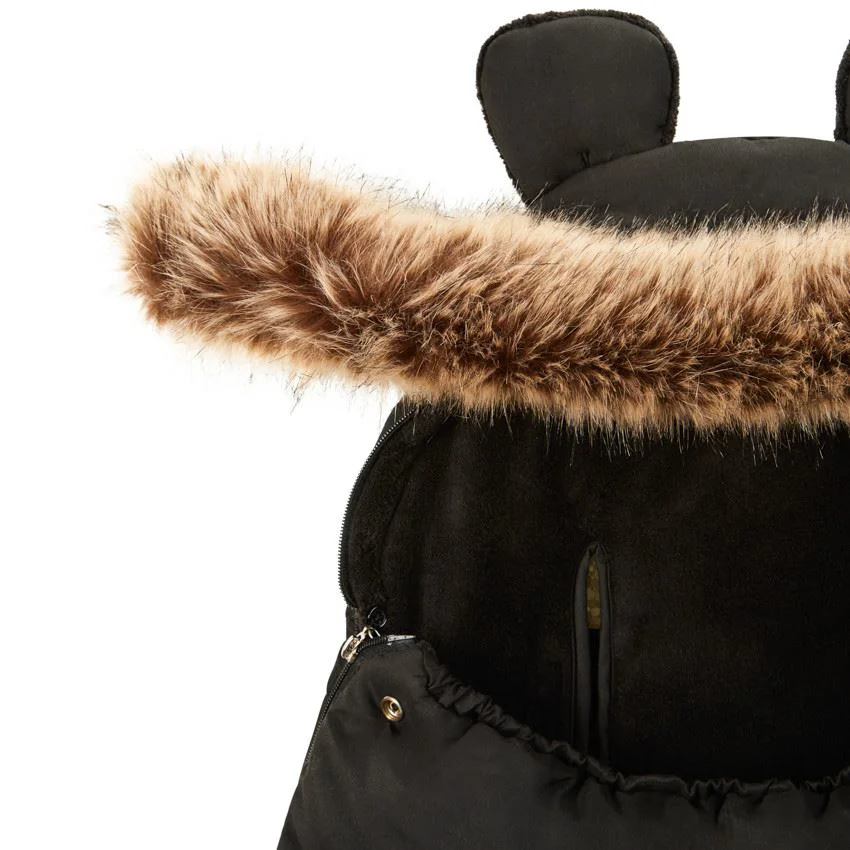 Husa de iarna pentru carucior Premaman Double Sherpa Black foto