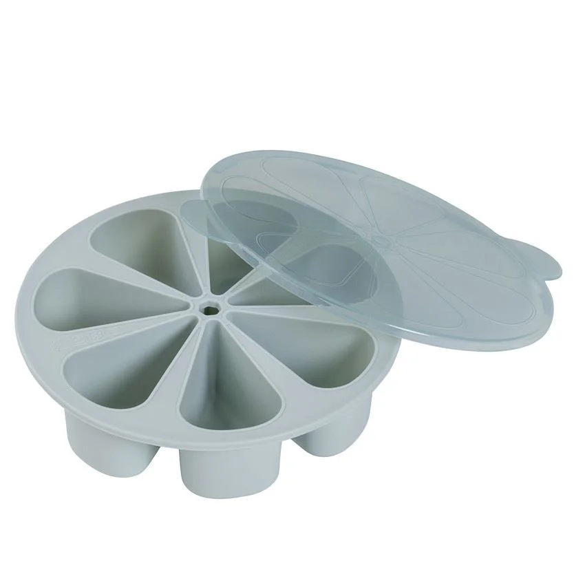 Recipient din silicon cu capac Premaman Green, 7x100 ml foto