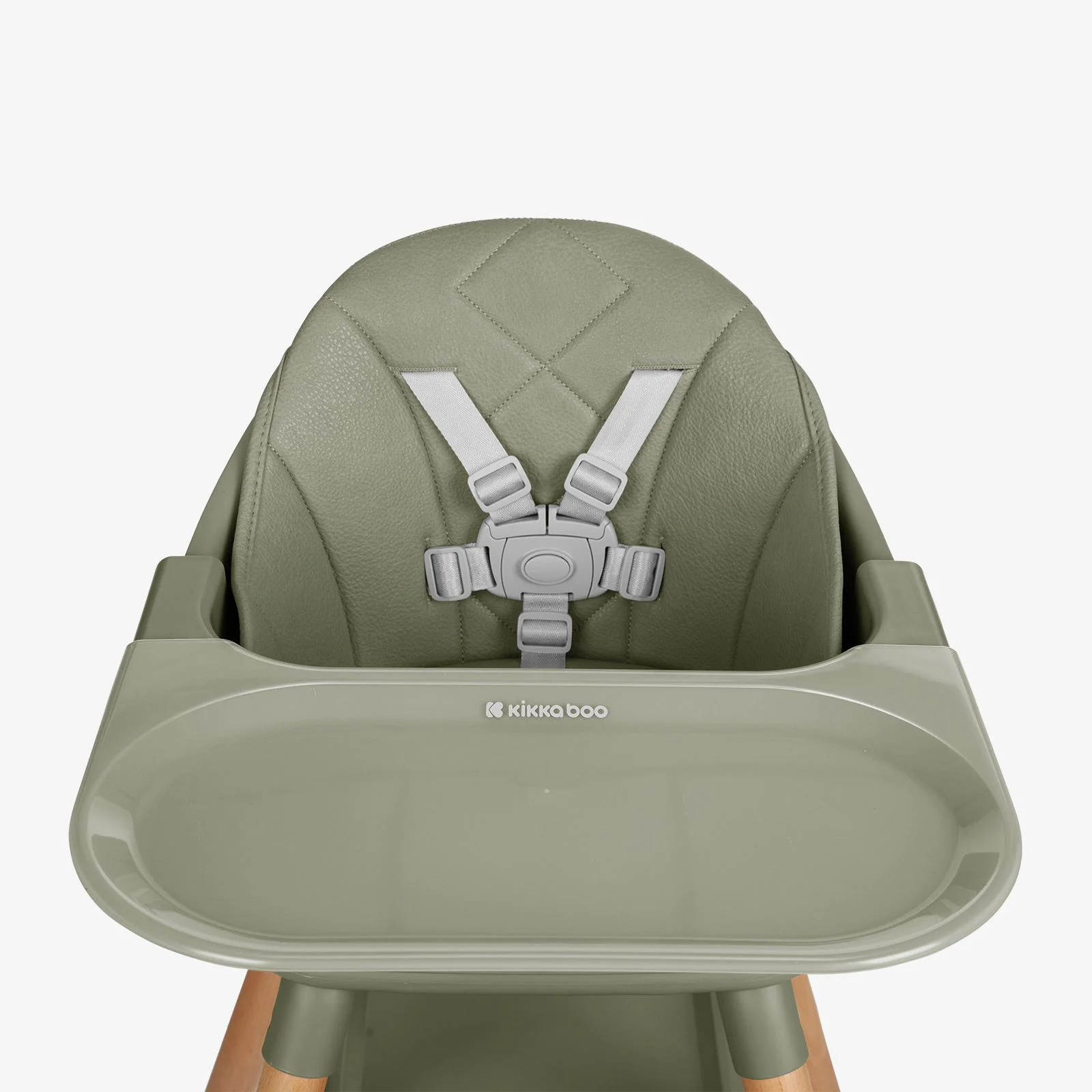 Scaun de masa 6 in 1 KikkaBoo Woody Army Green foto