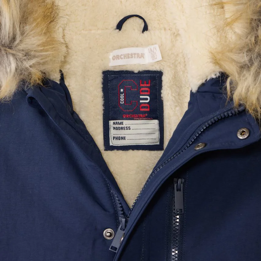 Orchestra Parka cu gluga si blana detasabila Blue foto