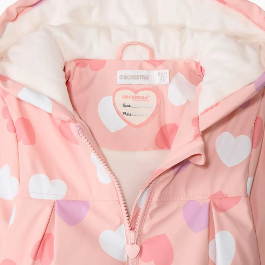 Orchestra Парка с капюшоном Pink Hearts foto