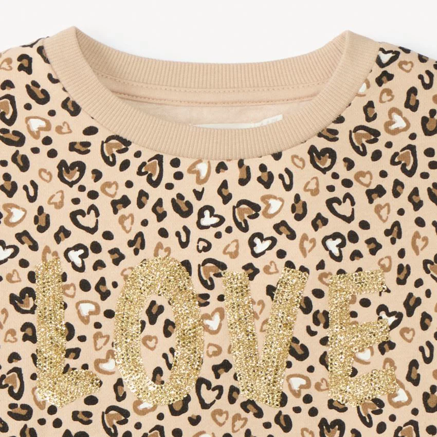 Orchestra Свитшот из футера Leopard Beige foto