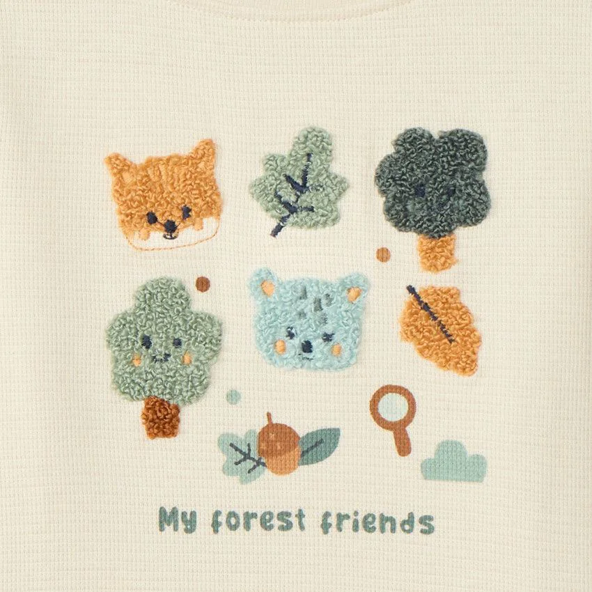 Orchestra Bluza cu maneca lunga My Forest Friends Ecru foto