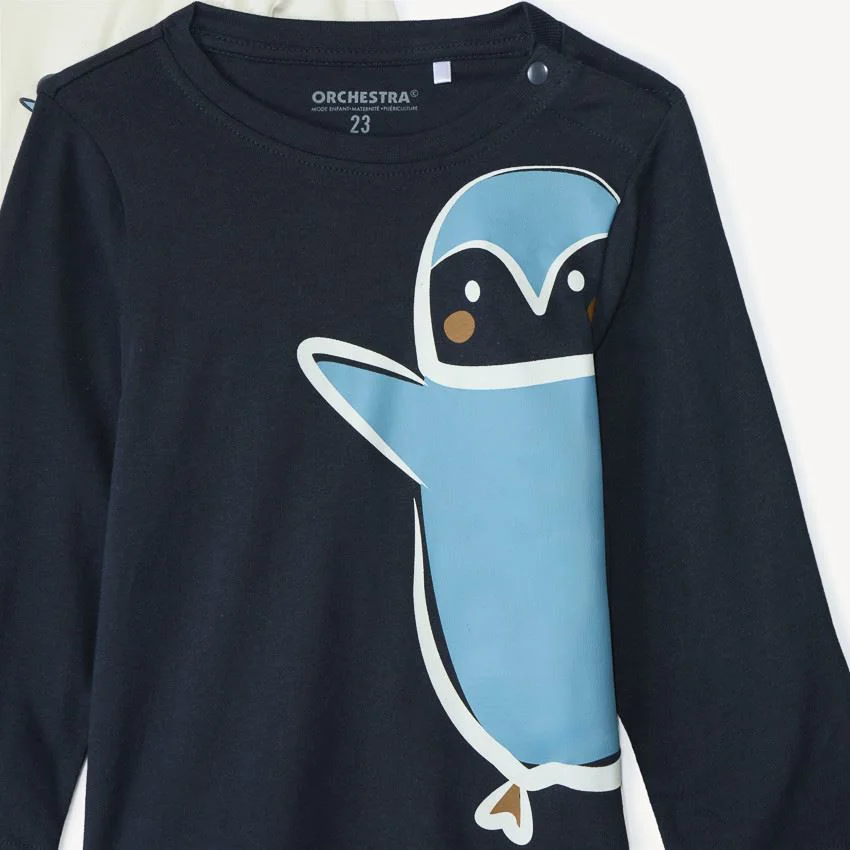 Orchestra Set 4 bluze cu maneca lunga Penguin Multicolor foto