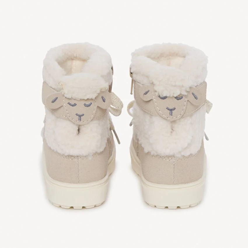 Saxo Blues Botine de iarna cu blanita Beige Sheep foto