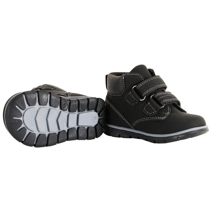 Saxo Blues Botine cu dubla inchidere cu scai Black foto
