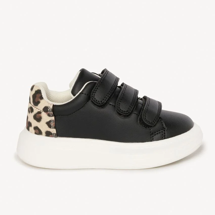 Saxo Blues Ghete cu efect de piele cu 3 benzi cu scai Black Leopard foto