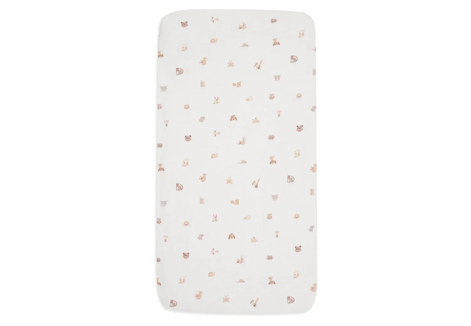 Cearsaf cu elastic Jollein Jersey Animal Friends, 120x60 cm foto