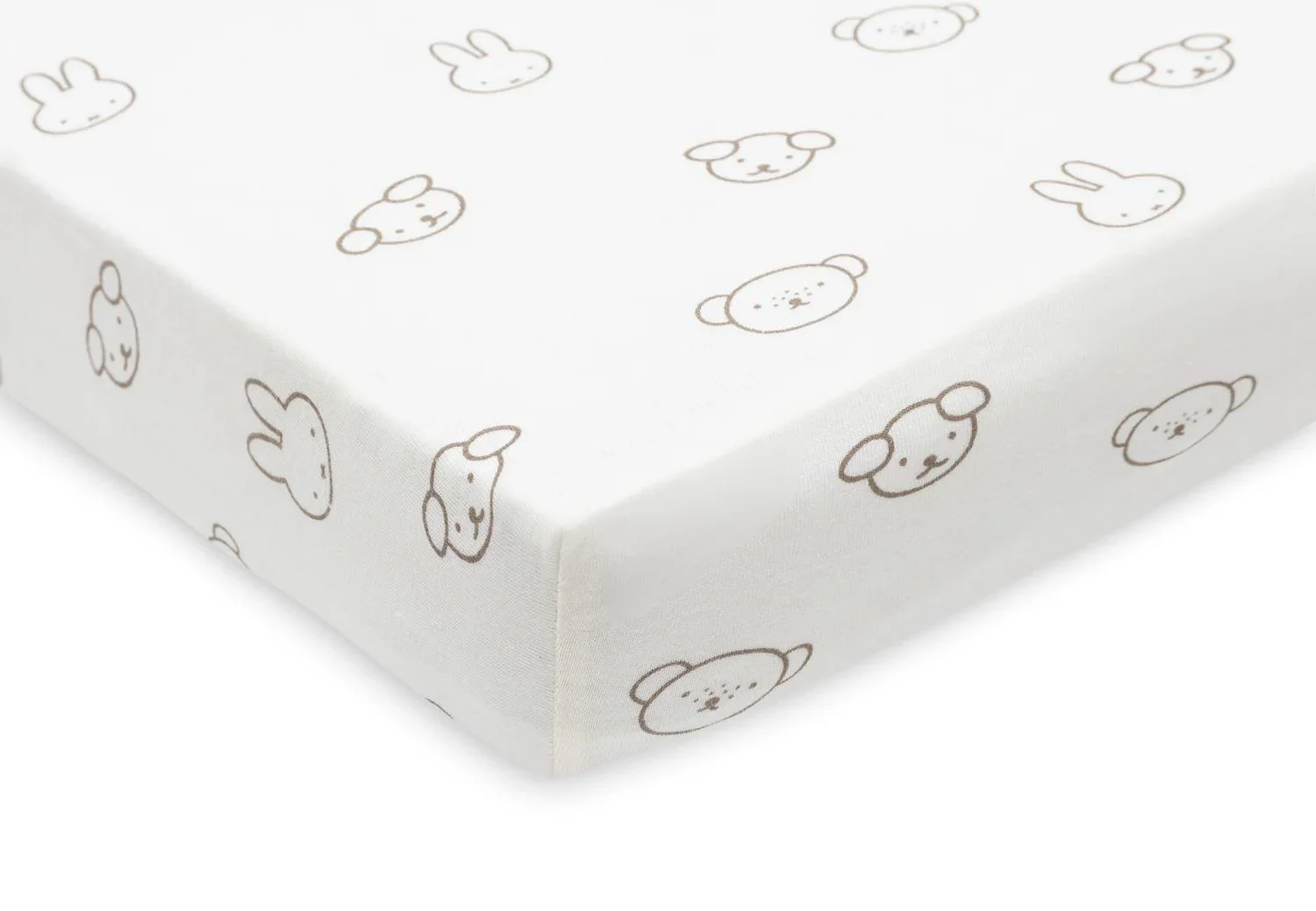 Простыня на резинке Jollein Jersey Miffy and Friends, 120x60 см foto