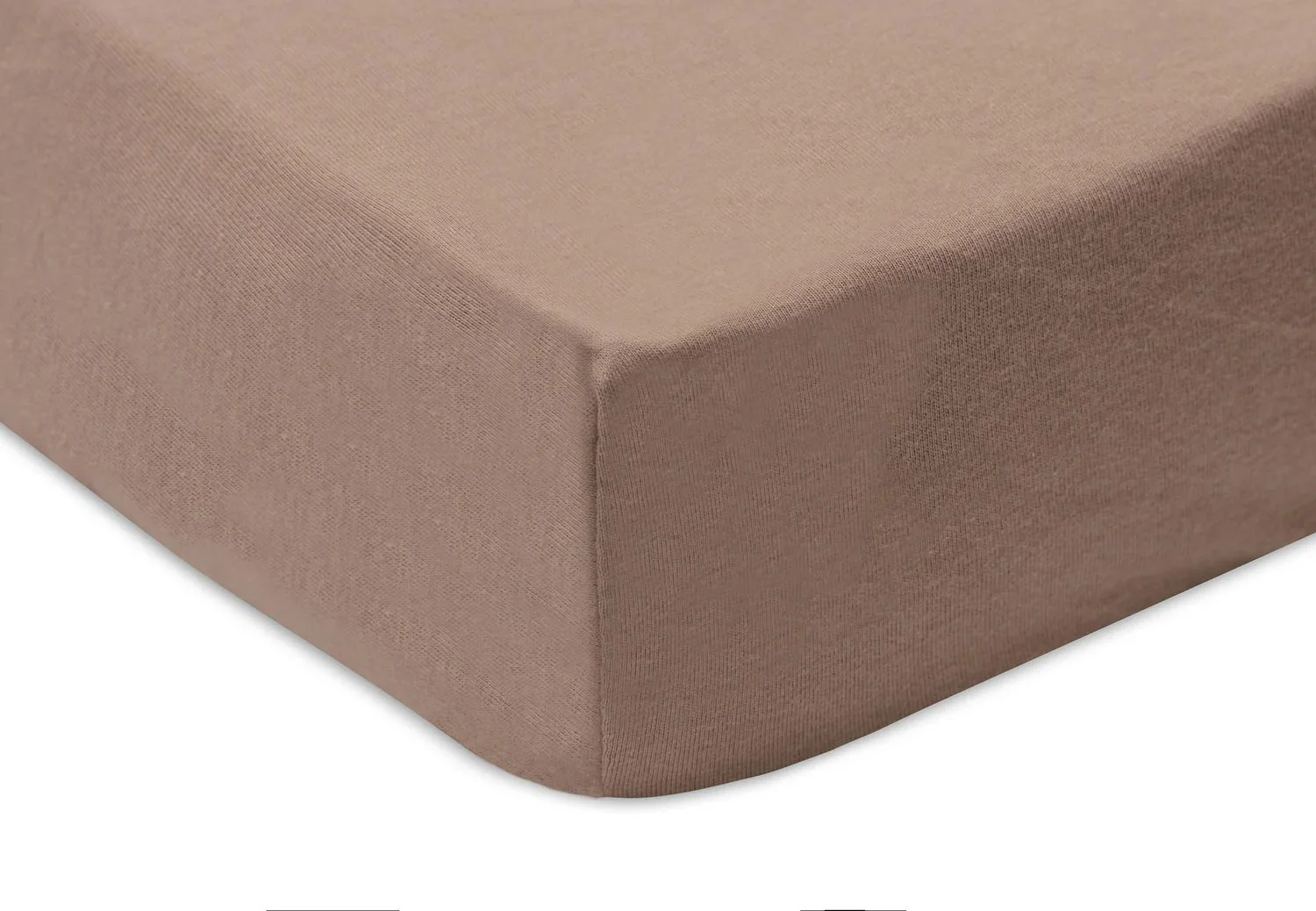 Простыня на резинке Jollein Jersey Milky Coffee, 120x60 см foto